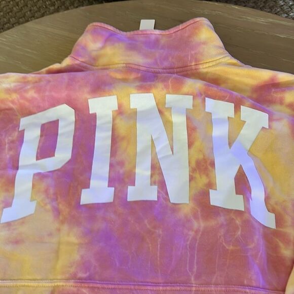 Victoria’s Secret Pink oversized Pink Tie dyed Sweatshirt, size Small, NWT - Picture 8 of 11